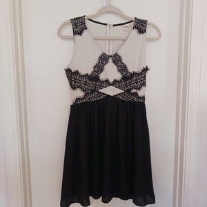 Rewind Black and White Lace Dress Size Medium